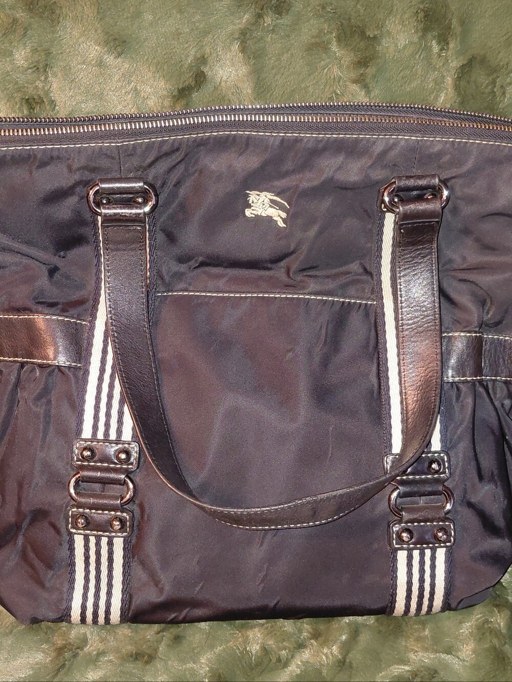 Burberry 2pc Wallet with COA MSRP $560 & Burberry Blue Label Satchel Lux Set - Picture 4 of 14
